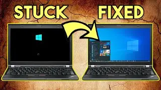 Windows 10 Stuck On Black Screen - Before Login - Easy Fix