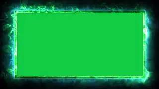 Green screen glowing frame black screen | Neon light border | Frame template video background