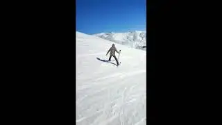 Невероятный спуск с горы на лыжах в Турции, Кайсери, Erciyes