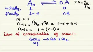 Relation between Vapour density & Alpha
