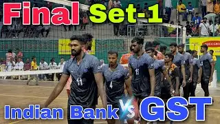 TEXMO Final🔥🔥| Set-1 | Indian Bank vs GST | Super Firing match | Mr Love Volleyball