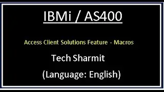IBMi (AS400) - Macros in as400 | rpgle programming tutorial |  as400  for beginners in English |