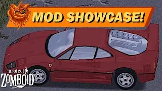 '88 Ferrari F40 Car Mod Showcase for Project Zomboid