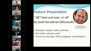 ".NET then and now, from .NET 1 to .NET 8" By Scott Hanselman (Microsoft)