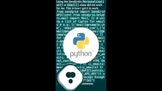 Python Sendgrid add CC to email #shorts