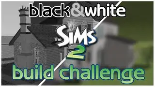 ЧЕРНО-БЕЛАЯ постройка в The Sims 2 || Black&White build challenge