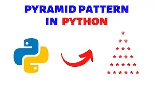 Print stars in pyramid shape | Triangle | Python Patterns | Pyramid pattern |