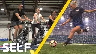 SoulCycle Instructors Try to Keep Up With Professional Soccer Players | SELF