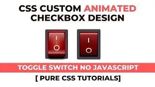 Realistic Red Switch pure css  - How to make Css switch / toggle  No Javascript