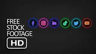 Free Stock Footage - Glowing Social Media Logo