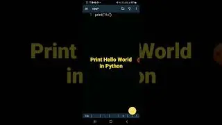 Print Hello World | Python Programming Language #python #pythonprogramming #code