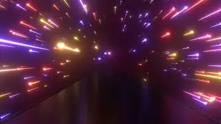 4K Neon Hearts Shooting Star Comets Fly Light Speed