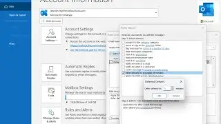 You MUST Activate this Feature on your Outlook | A Chance to Cancel Sent Emails–Delay Email Delivery
