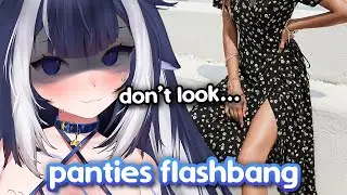 Lily flashed her panties...