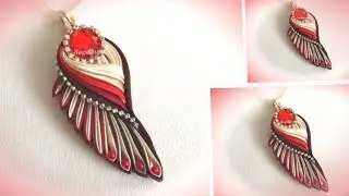 Кулон  своими руками из косой бейки, Мк / DIY Pendant