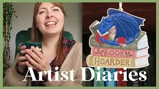 cosy artist diaries 🐉 drawing dragons, mini shop update & winter beach walk