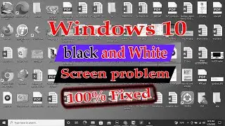 Windows 10 black and White screen problem || How to Fix