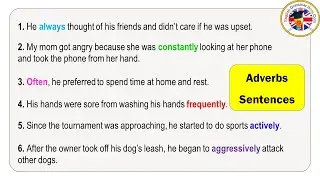 50 Adverbs Sentences Examples, Adverbs in A Sentence #adverbs #grammar #sentences