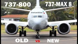 OLD vs NEW !!! American Airlines 737-800 - American Airlines MAX 8 departing St. Kitts