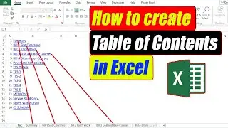 How to link every Worksheet to Master Sheet in Excel | Create Table of Contents