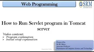 Running Simple servlet in Tomcat