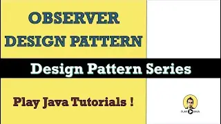 Design Patterns | Observer Design Pattern With An Example | Java Observer Design Pattern | Observer