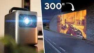 Gaming Outside, with a 4K LASER Projector!