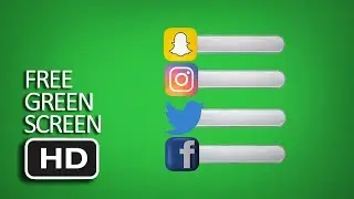 Free Green Screen - Compilation Logo and Bar Facebook, Instagram, Twitter, Snapchat