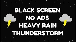 Rainy Midnight for Deep Sleep 🌧️ | Dark Screen White Noise | 10 Hours