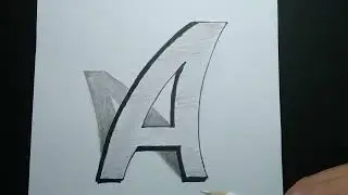 How to Draw 3D letter A | 3d art on Paper | Draw By Bilal