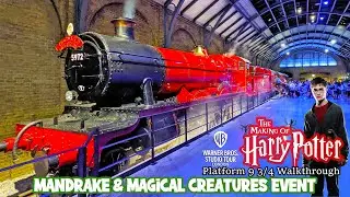 Hogwarts Express Platform 9 3/4 Movie Set | Harry Potter Studio Tour (July 2022) [4K]