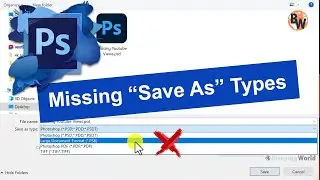Photoshop Can't Save As JPEG, PNG, GIF | File Image Types Missing Saving Options