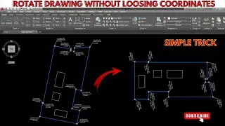 Survey Drawing Rotation without Loosing Coordinates | UCS Command in AutoCAD
