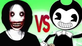 ДЖЕФФ УБИЙЦА VS БЕНДИ ИНК | СУПЕР РЭП БИТВА | Jeff The Killer ПРОТИВ Bendy and The Ink Machine