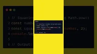 Math.pow() #javascripttutorial #jsfunction