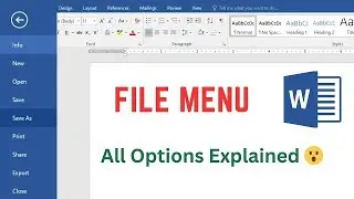 Complete File Tab Of MS Word 2021 | Complete Course of MS Word 2021