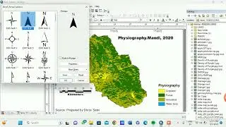 How to add North Arrow in ArcMap | ArcGIS | Frame, Size and Position | Color, Geo-learning Platform