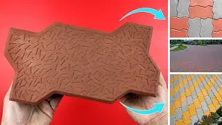 How to make DIY Concrete Paver Blocks/Amazing Creative Construction | Interlocking Blocks Making