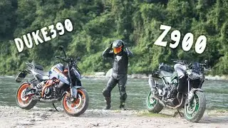 Kawasaki z900 vs 2024 duke 390 | Shoot | Race ? | Priyeshanadvlogs