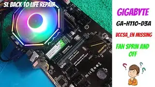 GIGABYTE GA- H110-D3A Fan spring and off Solution 💯💯