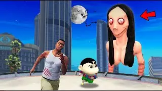 SHINCHAN and FRANKLIN HUNTED By MOMO Ghost In GTA 5