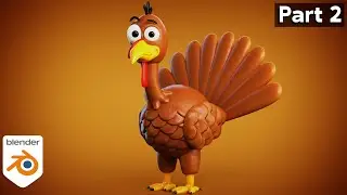 Thanksgiving Turkey - Part 2 🦃 (Blender Tutorial)