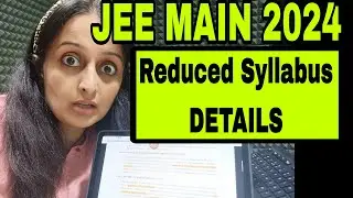 REDUCED SYLLABUS DETAILS 🔥MATH JEE MAIN 2024 😱 