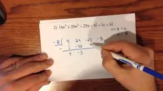 Synthetic Division (leading coefficient of 1)