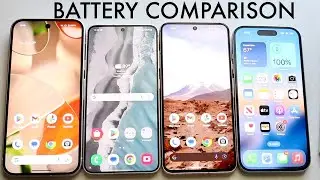 Google Pixel 9 Vs iPhone 15 Vs Samsung Galaxy S24 Vs Google Pixel 8 Battery Comparison!