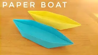 How to make a Paper Boat, Origami Boat that Floats, Canoe, DIY Crafts