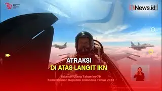 Keren! Atraksi Pesawat Tempur TNI AU di atas Langit Istana IKN