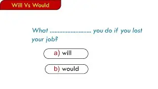 Will vs Would  | English Grammar Quiz | practice test 