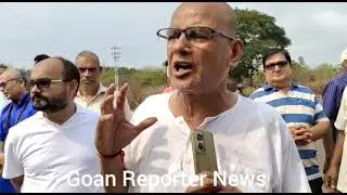 Goan Reporter: Cortalim MLA Anton Vas inspects non functional traffic signal at MES College Junction