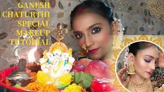 ||Ganesh chaturthi special makeup tutorial|| simple makeup look ❤️📿🙏